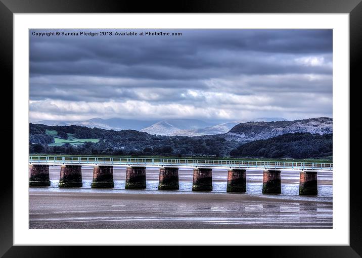 Arnside Viaduct Framed Mounted Print by Sandra Pledger