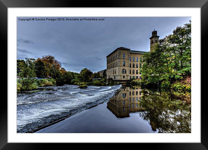 Salts Mill, Saltaire Framed Mounted Print by Sandra Pledger