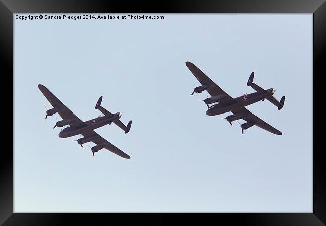  Avro Lancaster Bombers Framed Print by Sandra Pledger
