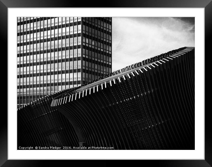 Manchester Urban Architecture Framed Mounted Print by Sandra Pledger