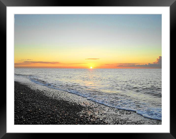 Sunrise At Thorpeness 2 Framed Mounted Print by justin rafftree