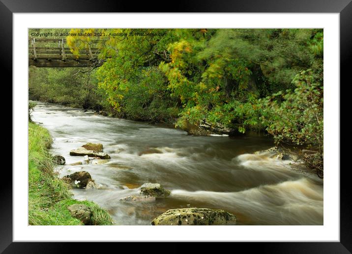 WATER UNDER THE BRIDGE  Framed Mounted Print by andrew saxton