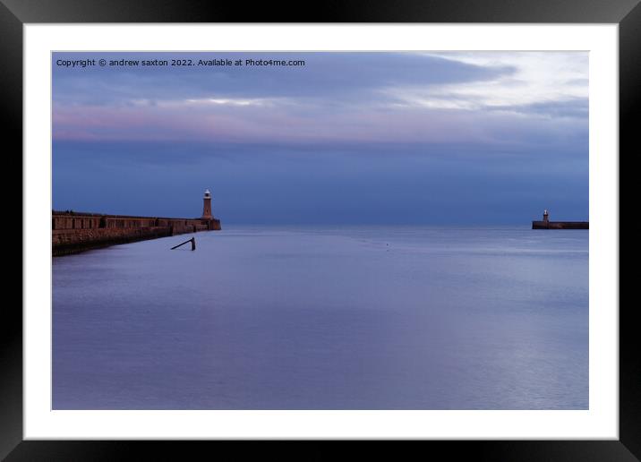 Smooth sea  Framed Mounted Print by andrew saxton