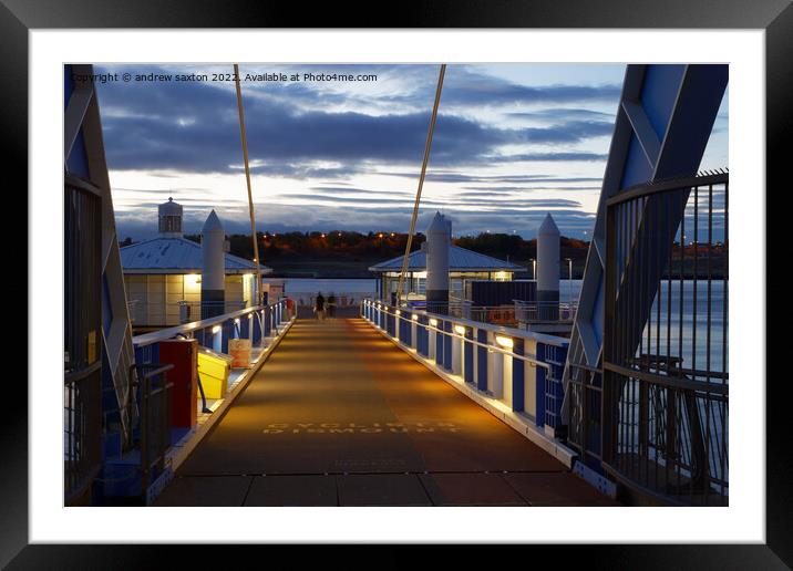 FERRY LANDING Framed Mounted Print by andrew saxton