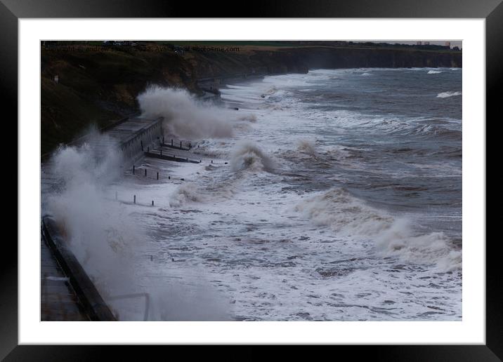Its rough now Framed Mounted Print by andrew saxton