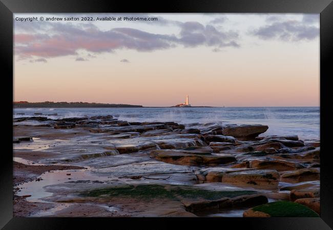 THE ROCKS Framed Print by andrew saxton