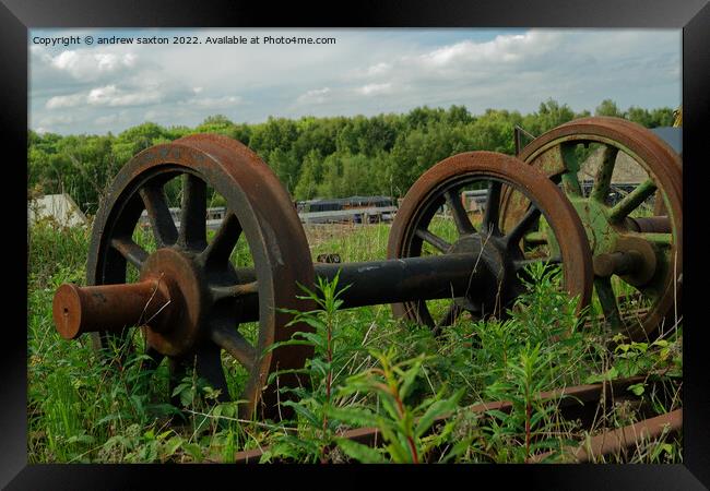 Old wheels Framed Print by andrew saxton