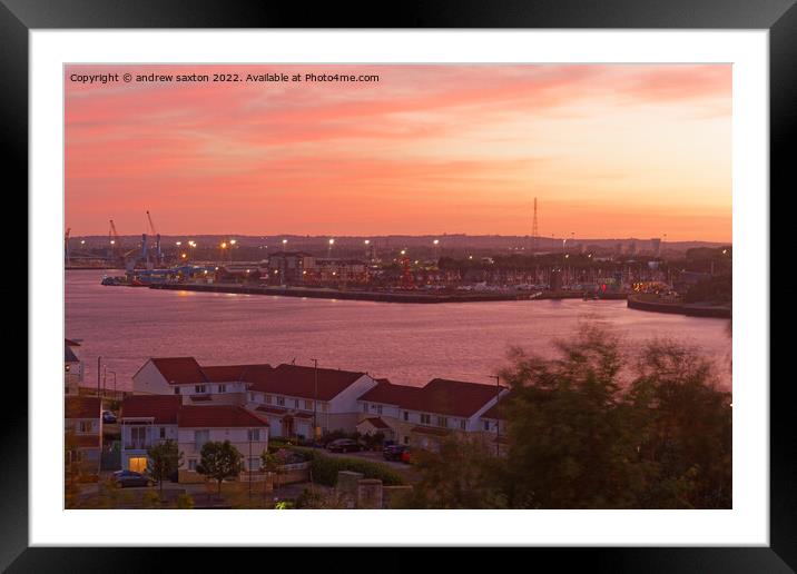 WARM SKY Framed Mounted Print by andrew saxton