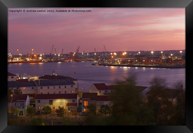 Home of lights Framed Print by andrew saxton