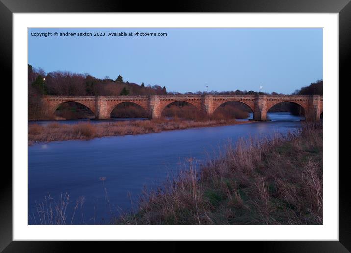 Water crossing Framed Mounted Print by andrew saxton