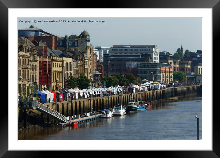 Quayside living Framed Mounted Print by andrew saxton