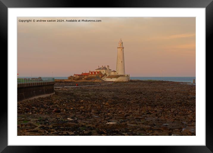 Long way out  Framed Mounted Print by andrew saxton