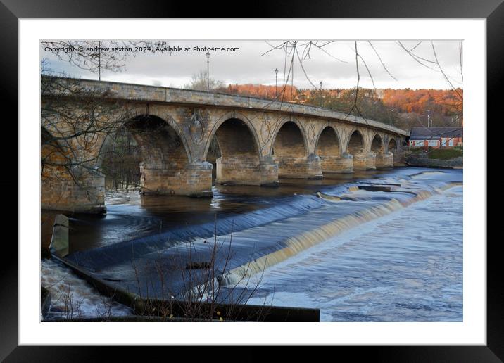 Waters bridge Framed Mounted Print by andrew saxton