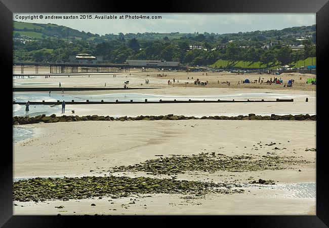  LETS HIT THE BEACH Framed Print by andrew saxton