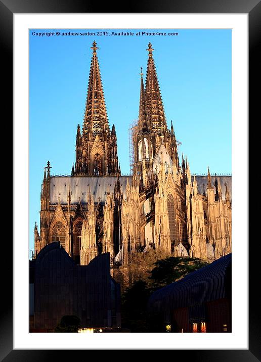  GERMAN CATHEDRAL  Framed Mounted Print by andrew saxton