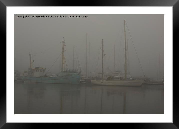  ITS FOGGY Framed Mounted Print by andrew saxton