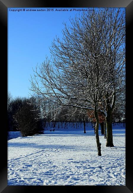  WINTERS COMING Framed Print by andrew saxton