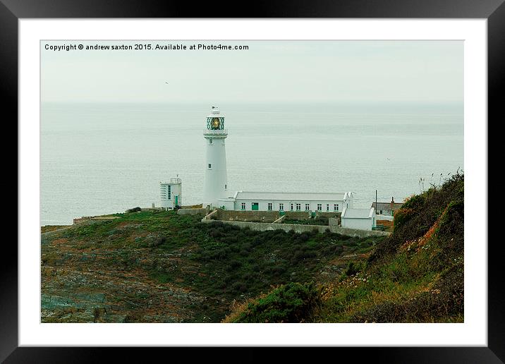  SOUTH LIGHT HOUSE Framed Mounted Print by andrew saxton