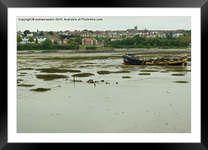  STUCK IN WATER Framed Mounted Print by andrew saxton