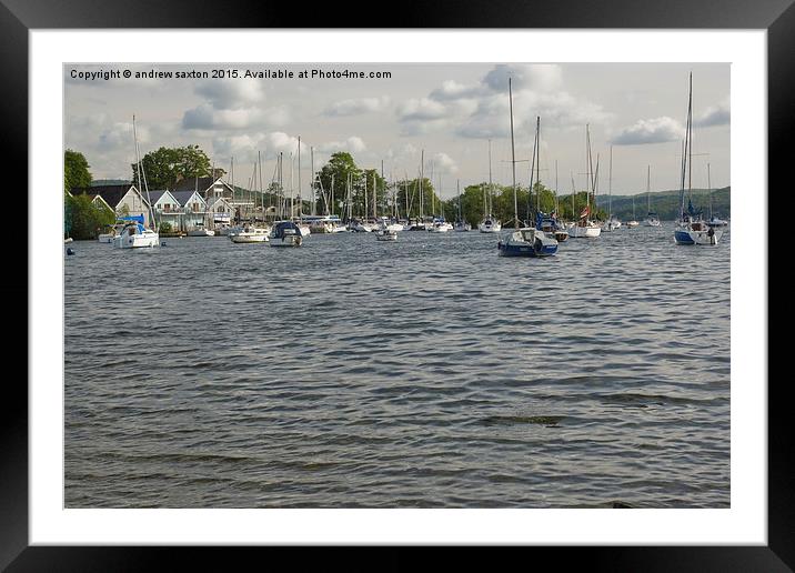  BOBBIN ON THE WATER Framed Mounted Print by andrew saxton