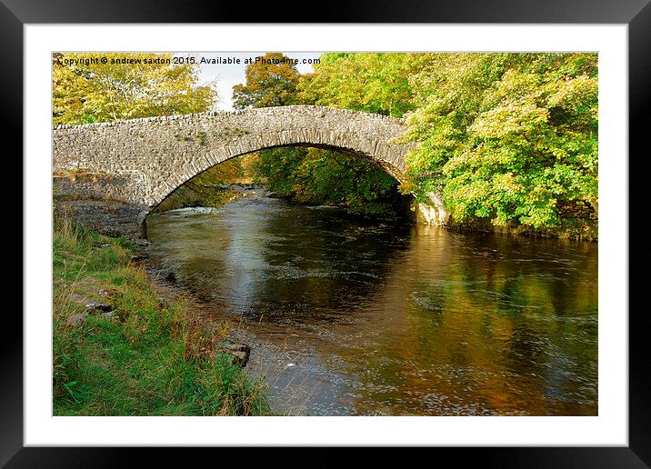  BRIDGE CROSSING Framed Mounted Print by andrew saxton