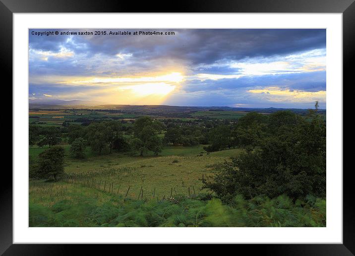  LAST RAYS OF SUN Framed Mounted Print by andrew saxton