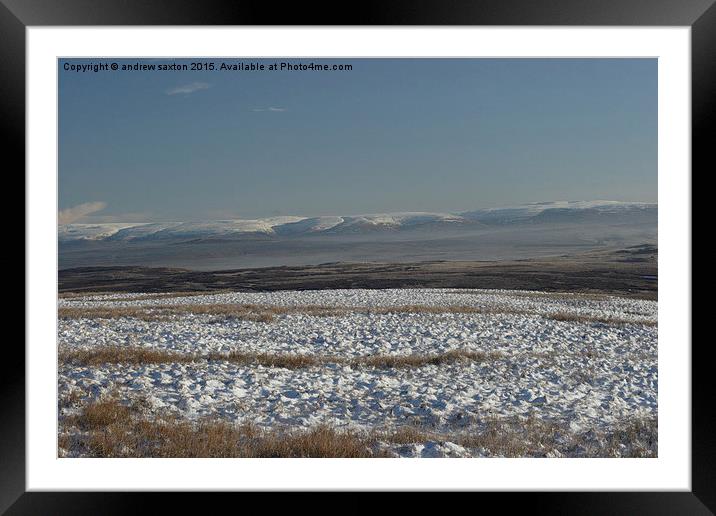  NEARLY WHITE Framed Mounted Print by andrew saxton