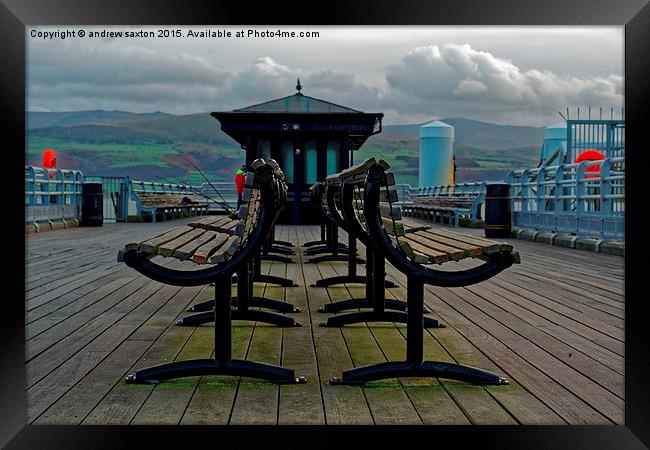  HAVE A SEAT Framed Print by andrew saxton