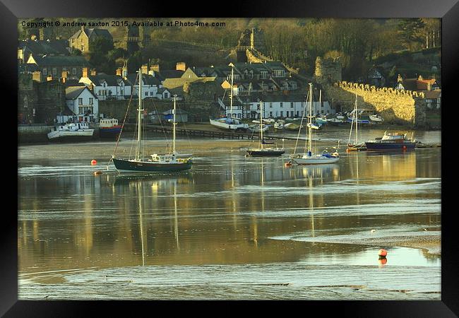  CONWY WATER Framed Print by andrew saxton