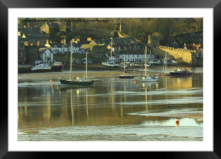  CONWY WATER Framed Mounted Print by andrew saxton