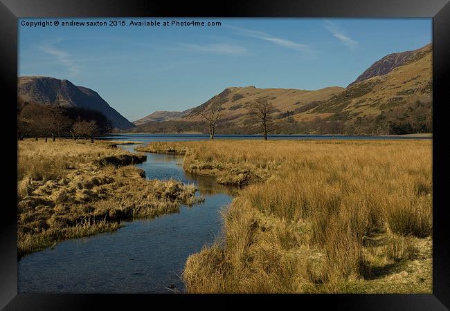  DERWENT LAKE Framed Print by andrew saxton