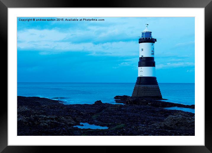  ANGLESEY POINT Framed Mounted Print by andrew saxton