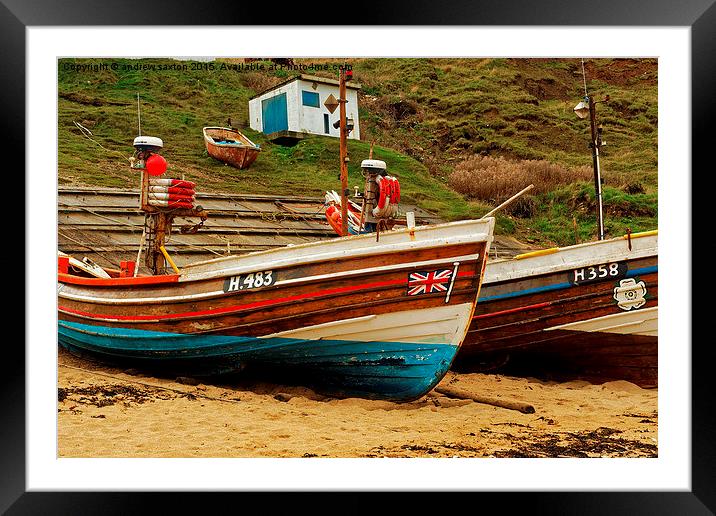  READY TO FISHING Framed Mounted Print by andrew saxton