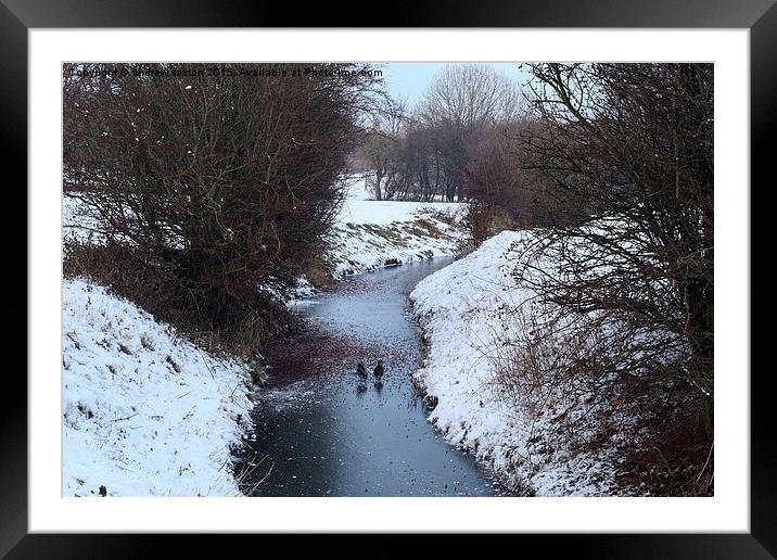  FROZEN STREAM Framed Mounted Print by andrew saxton