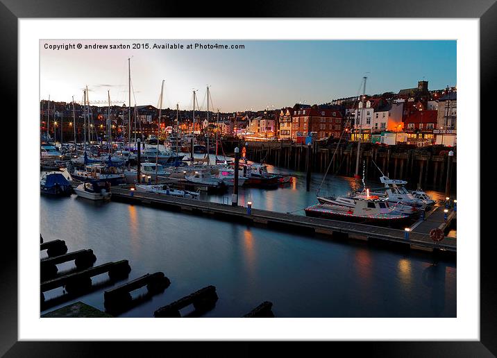  SCARBOROUGH HARBOUR Framed Mounted Print by andrew saxton