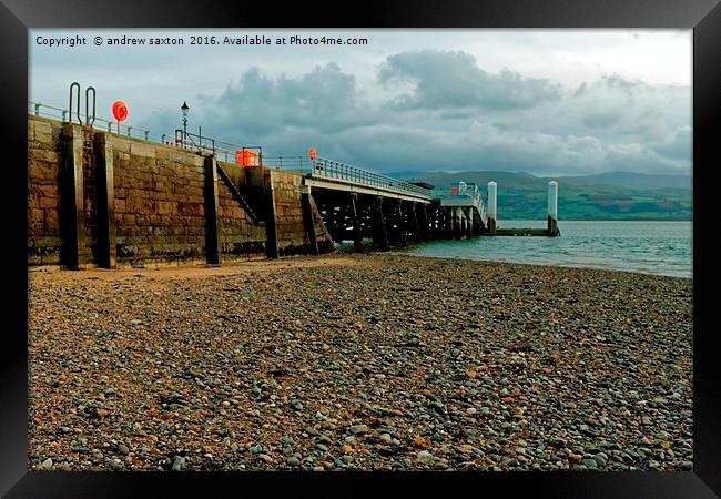 ITS A PIER Framed Print by andrew saxton