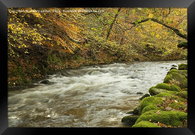 STORM RIVER Framed Print by andrew saxton