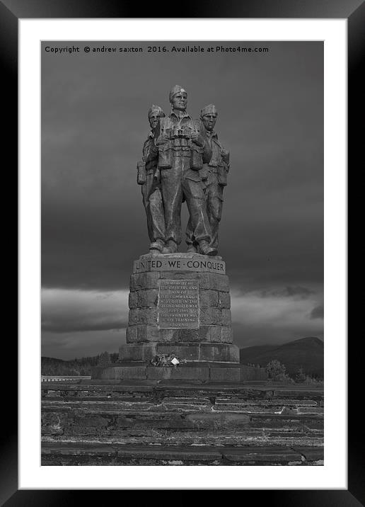 A SCOTTISH MEMORIAL Framed Mounted Print by andrew saxton