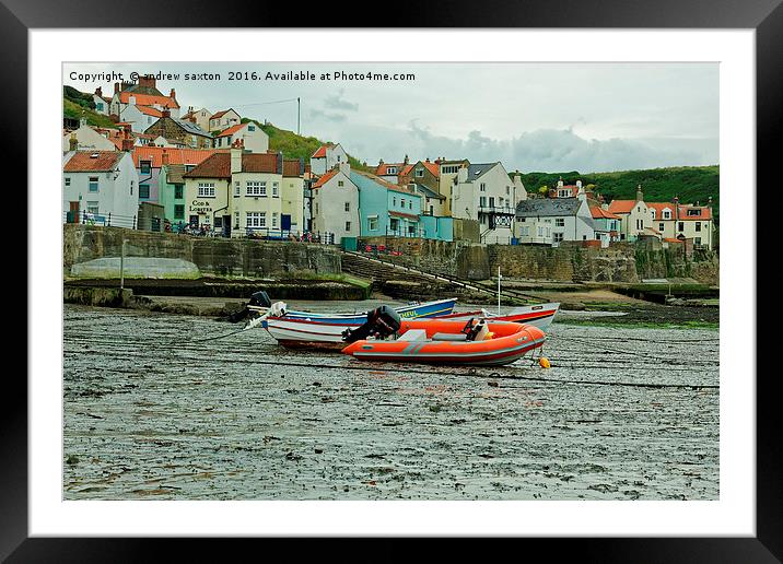 STAITHE DRY HARBOUR Framed Mounted Print by andrew saxton