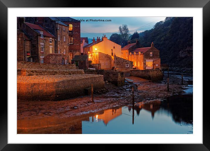 QUIET VILLAGE Framed Mounted Print by andrew saxton