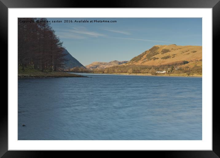 BUTTERMERE LAKE Framed Mounted Print by andrew saxton