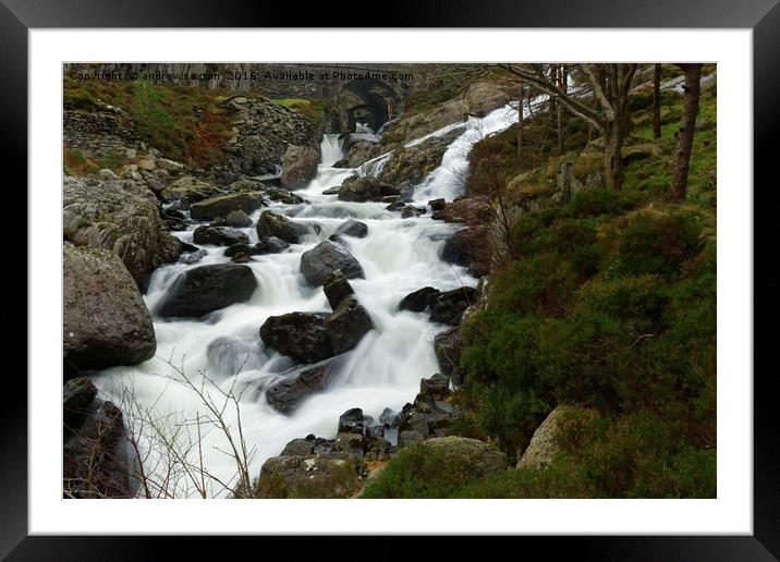 A5 WATERFALL Framed Mounted Print by andrew saxton