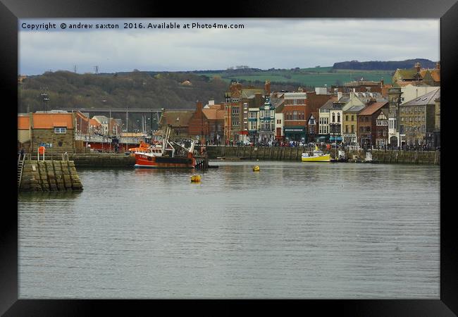 WHITBY BY THE SEA Framed Print by andrew saxton