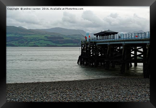 JUST FISHING Framed Print by andrew saxton