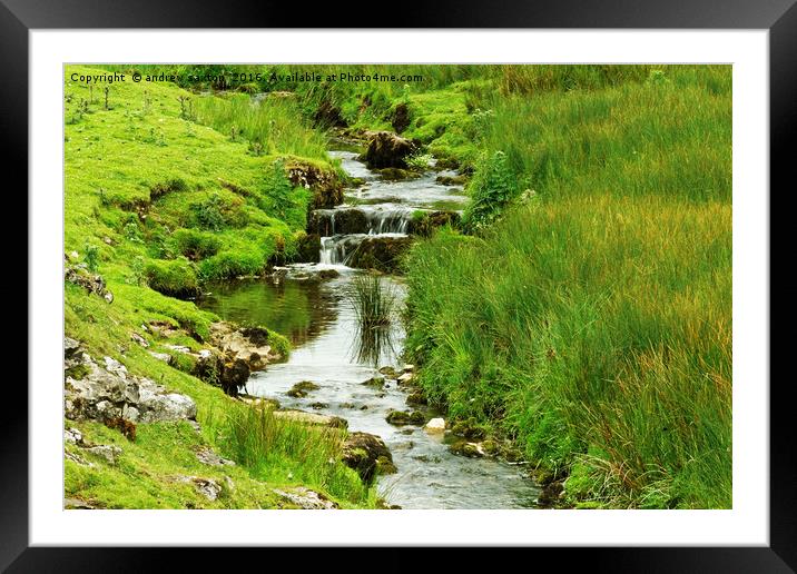 STREAMING WATER Framed Mounted Print by andrew saxton