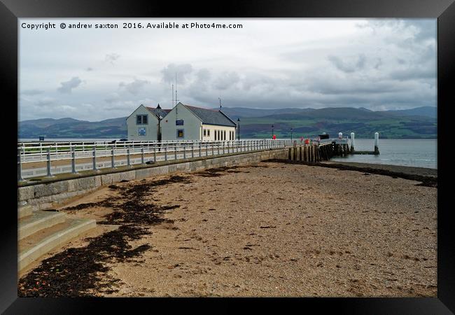 LETS GO ON THE PIER Framed Print by andrew saxton