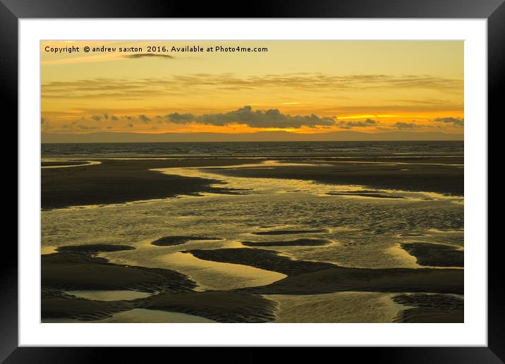 NORTH WEST SUNSET Framed Mounted Print by andrew saxton