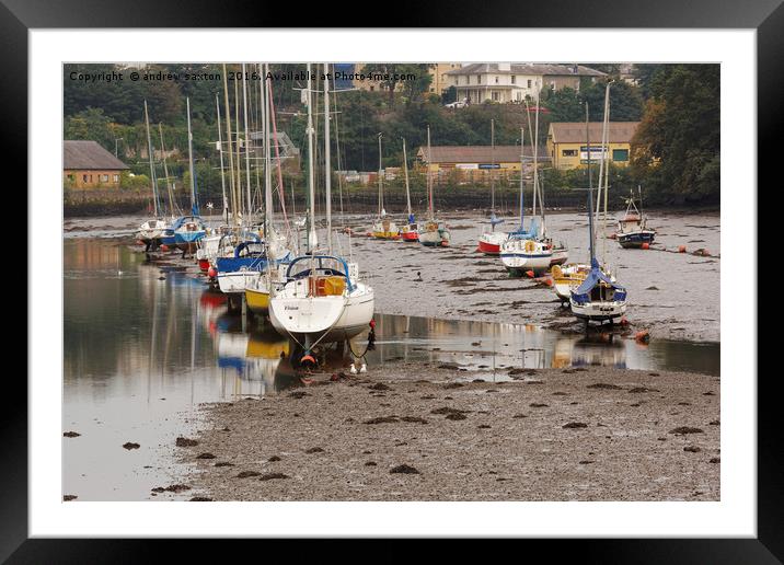 WELSH SAILING BOATS Framed Mounted Print by andrew saxton