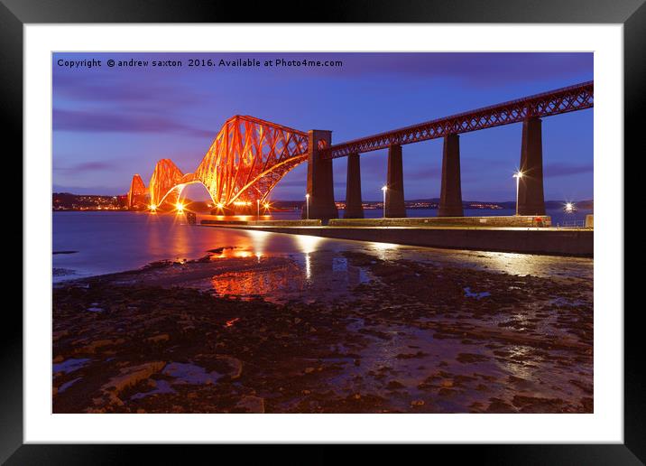 BRIGHT BRIDGE Framed Mounted Print by andrew saxton