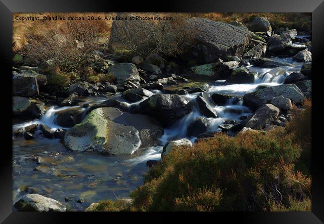 RIPPLING WATER Framed Print by andrew saxton